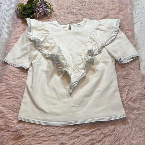 SAYLOR Harriette Denim White Top - Picture 2 of 9